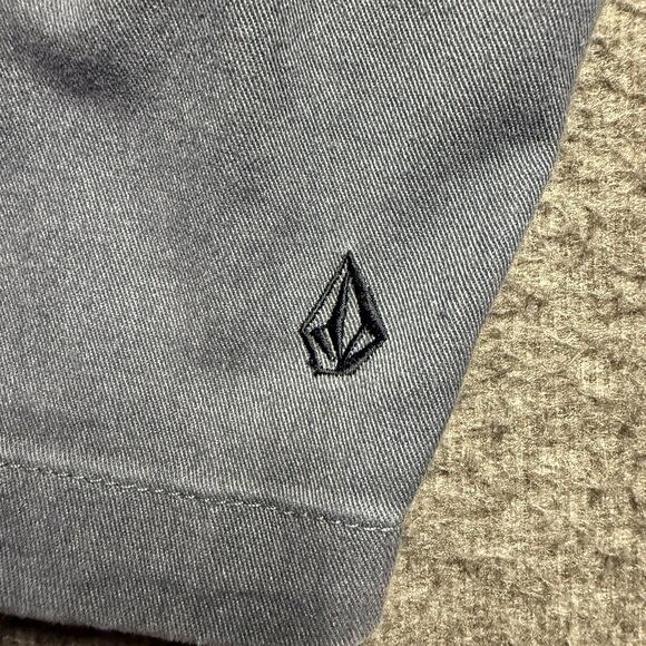 Volcom True To This Chino Shorts Men's 32 Blue Stretch 10" Inseam Skater Grunge - Picture 5 of 8